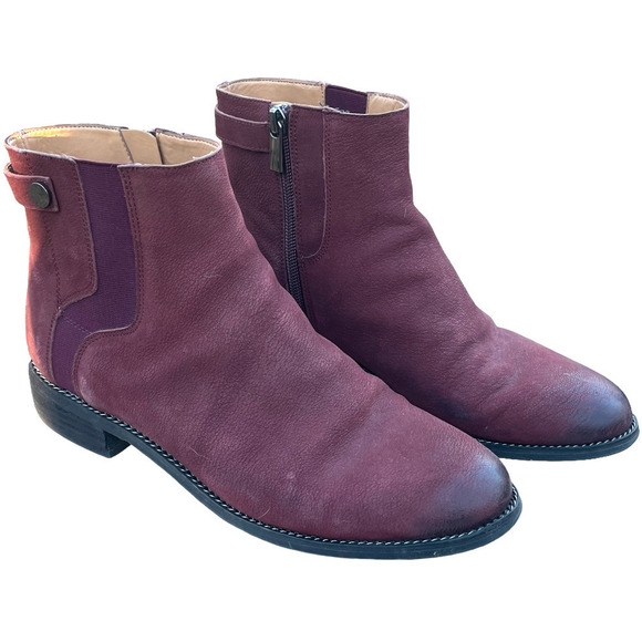 Franco Sarto Brandy/DkBurgundy Chelsea Boot - Women's 8 1/2 Wide - Picture 13 of 13